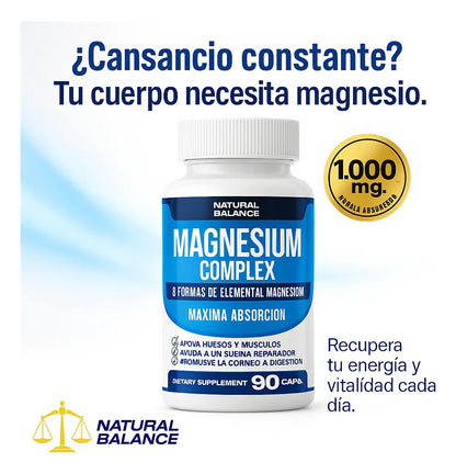 Magnesio 8 en 1 - Apoyo diario para músculos y huesos