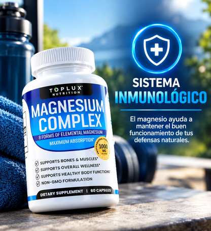 Magnesio 8 en 1 - Apoyo diario para músculos y huesos