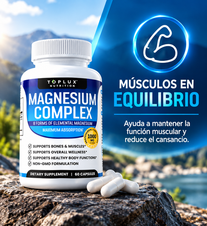 Magnesio 8 en 1 - Apoyo diario para músculos y huesos