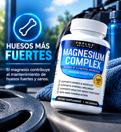 Magnesio 8 en 1 - Apoyo diario para músculos y huesos